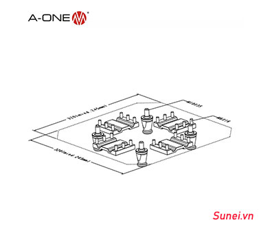 A-one 3A-100046 Đoạn định tâm UPC (U) và Chốt định vị - Ảnh 2
