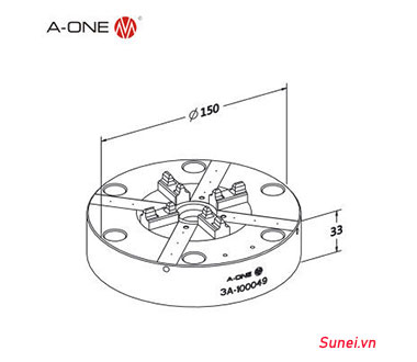 Mâm cặp A-one 3A-100049 (150) - Ảnh 2
