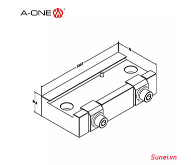Giá đỡ khớp nối 3A-110065 - U50 có rãnh - Sunei
