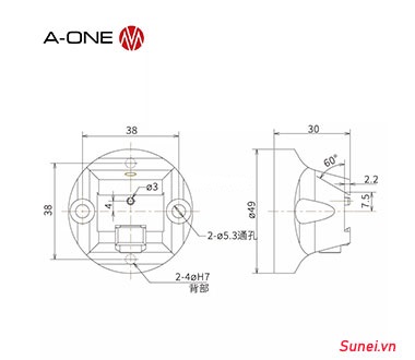 Ống kẹp khớp nối 3A-110079 - φ49 - Ảnh 2
