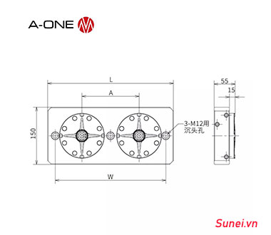 Mâm cặp đôi 3A-110106/3A-110110/3A-110111 - Ảnh 2