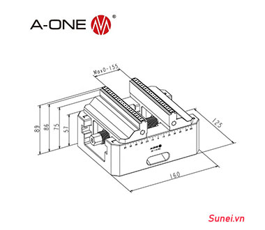 Ê tô định tâm A-one 3A-110185 - Ảnh 2