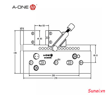 Ê tô điều chỉnh 3A-200005 - Ảnh 2