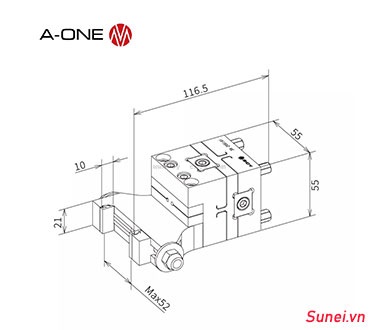 Ê tô A-one 3A-200141 - điều chỉnh chính xác 3 trục - Ảnh 2