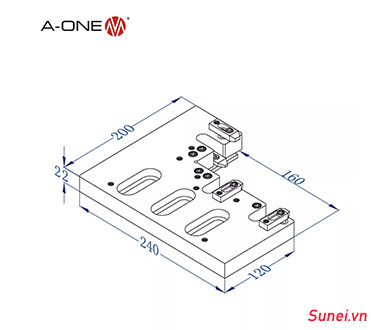 Ê tô vuông A-one 3A-210011 - Ảnh 2