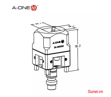 Gá đỡ điện cực 3A-300001 - vuông 25*25 - Ảnh 2
