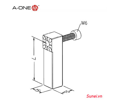 Gá đỡ góc 3A-300081 - 15*15*50mm - Ảnh 2