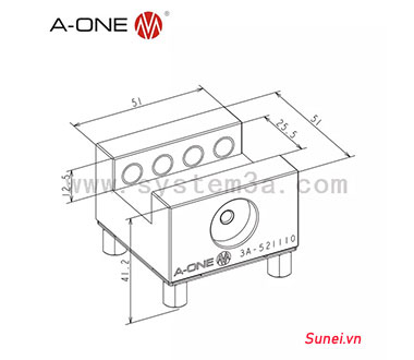 Đầu kẹp điện cực A-one 3A-521110 - Ảnh 2