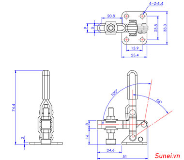 Thông số Cam kẹp GH101A
