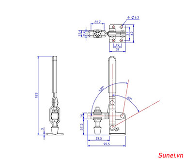 Thông số Cam kẹp GH101DL