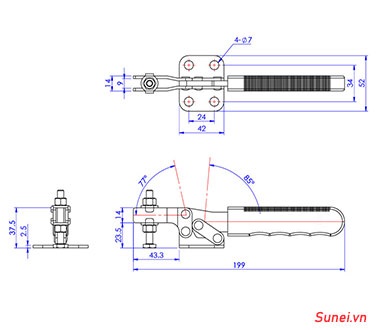 Thông số kỹ thuật Cam kẹp GH21382