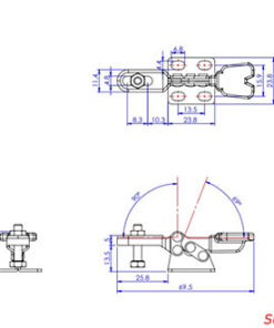 Thông số kỹ thuật Cam kẹp ngang GH22005