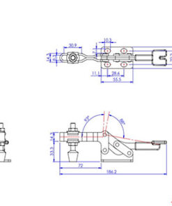 Thông số kỹ thuật cam kẹp ngang GH22165