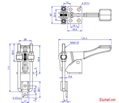 Thông số kỹ thuật khóa kẹp chốt GH40334