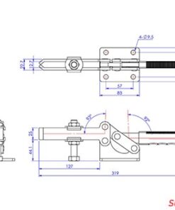 Thông số kỹ thuật cam kẹp ngang GH204GBL