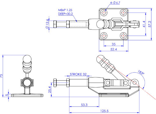 Thông số kỹ thuật Cam kẹp GH304CM